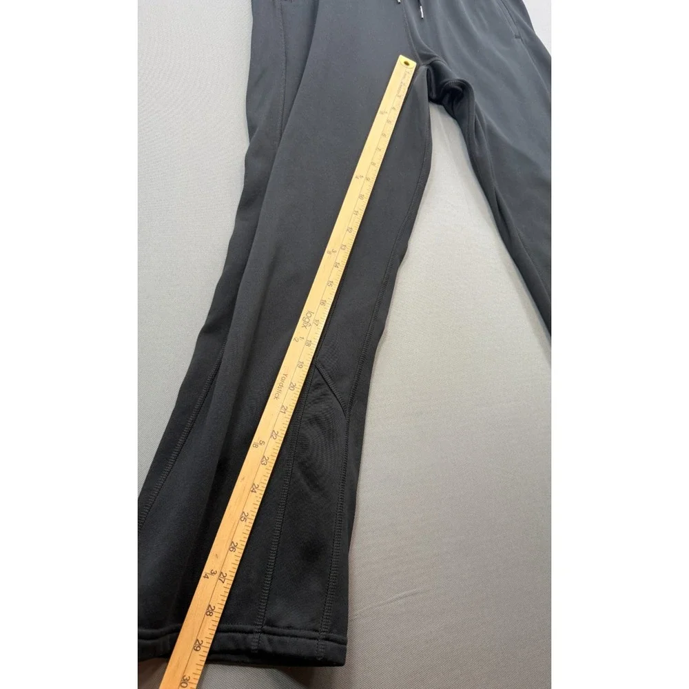 Nike Fleece Straight Leg Track Pants Black Drawstring Swoosh | Men's Small